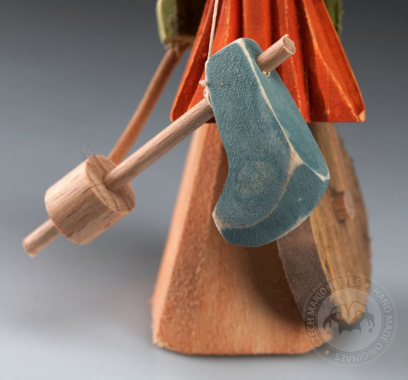 Viking - dřevěná tyčová loutka